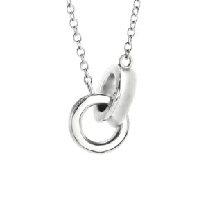 Infinity Rings Necklace in Sterling Silver