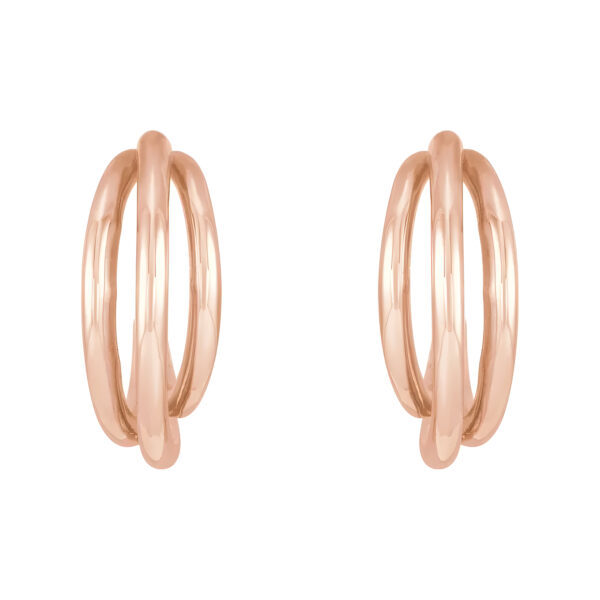 Multi Layer Hoop Earrings in 14K Rose Gold