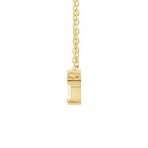 Diamond Bar Necklace in 14K Yellow Gold