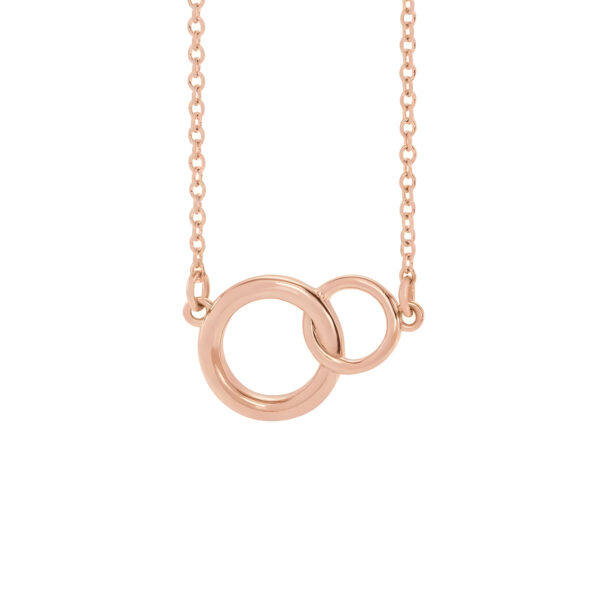 Interlocking Circle Necklace in 14K Rose Gold