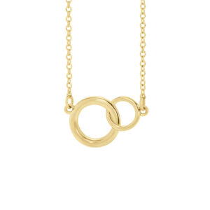 Interlocking Circle Necklace in 14K Yellow Gold