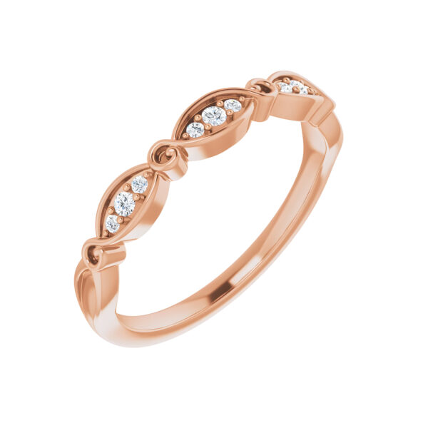 Diamond Anniversary Band in 14K Rose Gold 0.06 CTW