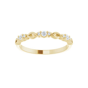 Diamond Anniversary Band in 14K Yellow Gold 1/8 CTW