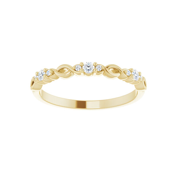 Diamond Anniversary Band in 14K Yellow Gold 1/8 CTW