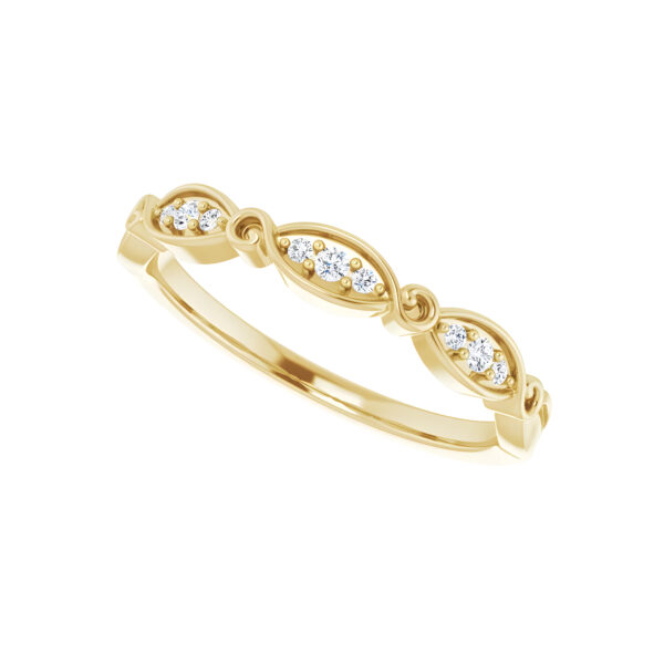 Diamond Anniversary Band in 14K Yellow Gold 0.06 CTW