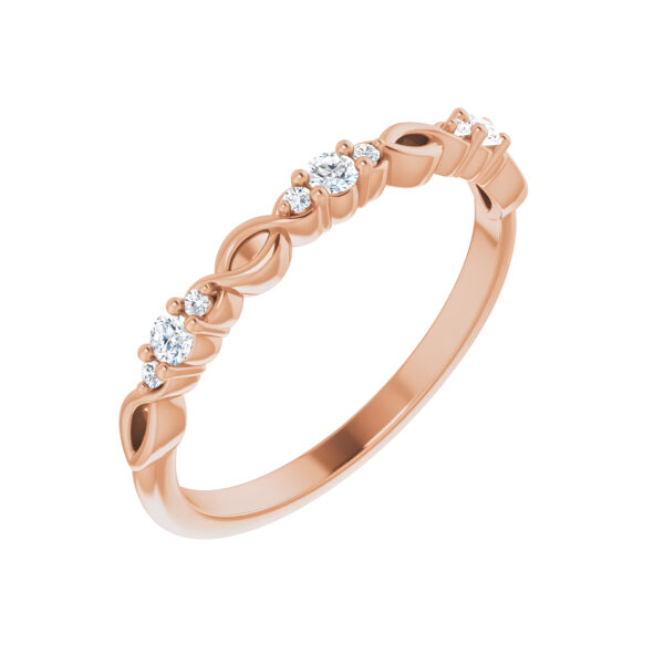 Diamond Anniversary Band in 14K Rose Gold 1/8 CTW