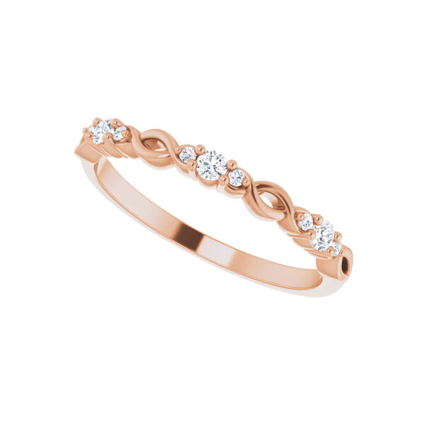 Diamond Anniversary Band in 14K Rose Gold 1/8 CTW