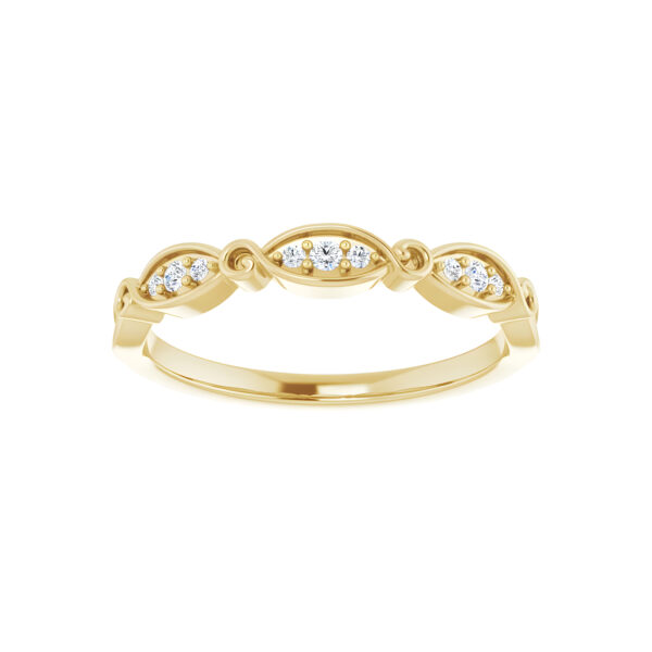 Diamond Anniversary Band in 14K Yellow Gold 0.06 CTW