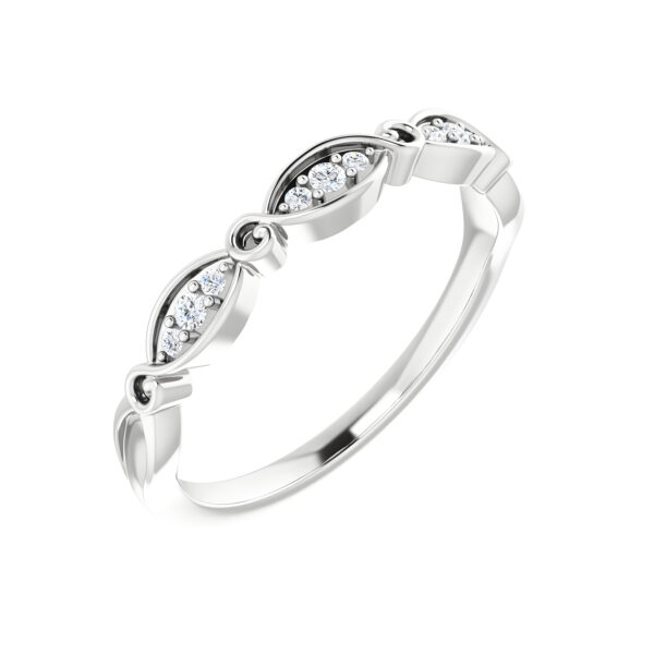 Diamond Anniversary Band in 14K White Gold 0.06 CTW