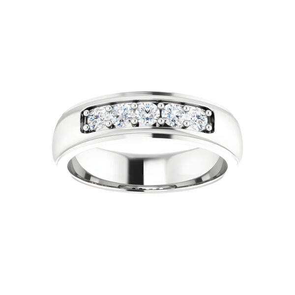 Men's Diamond Band in 14k White Gold