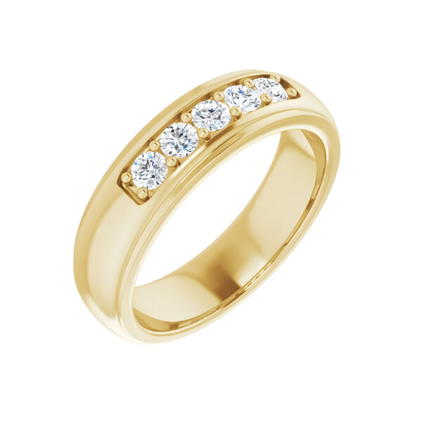 Men's Diamond Band in 14k Yellow Gold