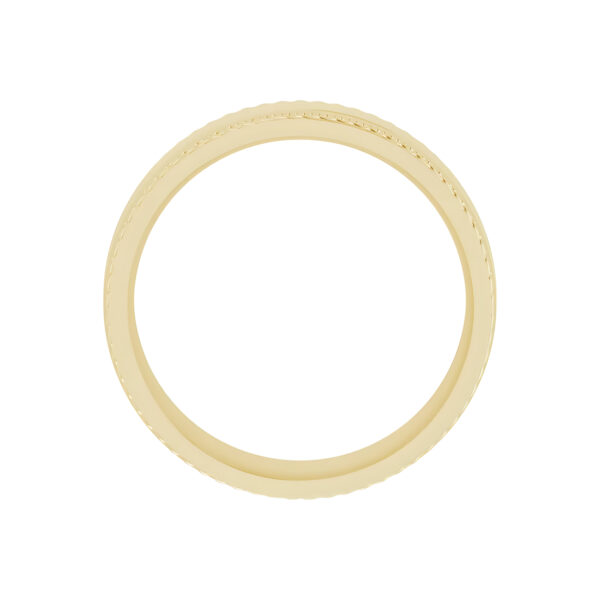 Men's Rope Band with Milgrain in 14k Yellow Gold (7 mm)