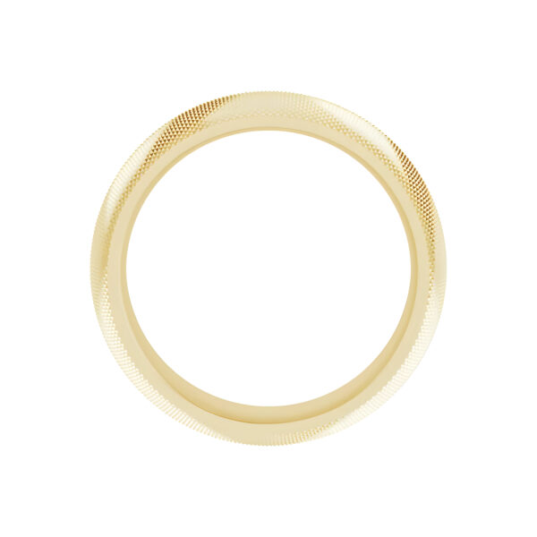 Knurled Pattern Wedding Band in 14k Yellow Gold (6mm)