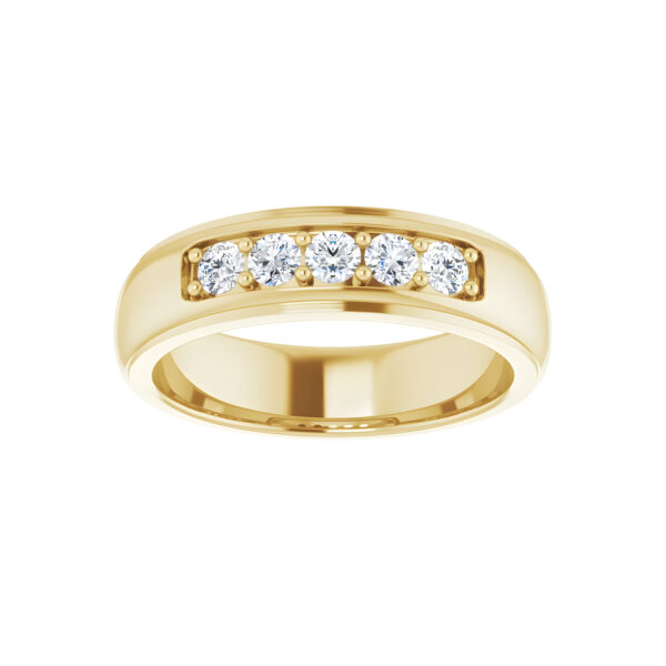 Men's Diamond Band in 14k Yellow Gold