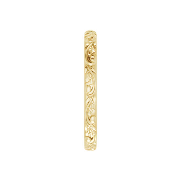 Floral Wedding Band in 14k Yellow Gold