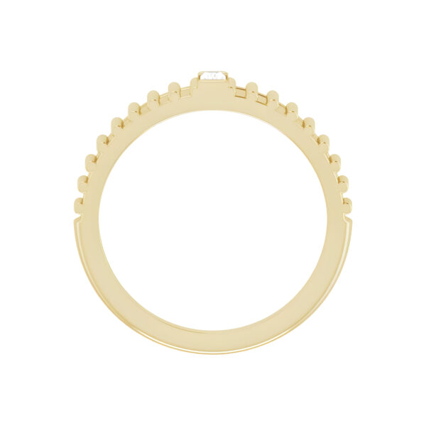 Baguette Solitaire Diamond Ring in 14k Yellow Gold