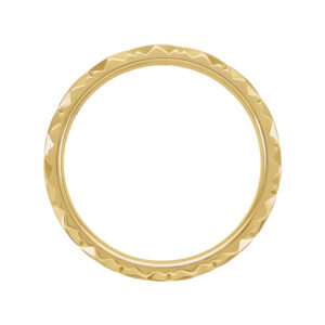 Faceted Wedding Band in 14k Yellow Gold