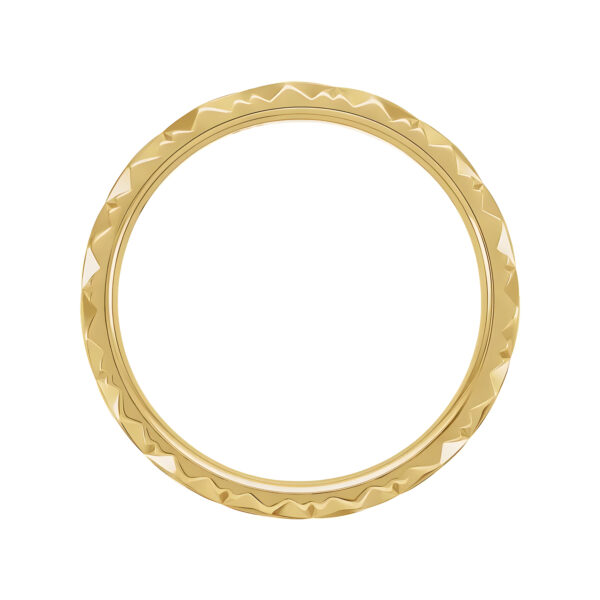 Faceted Wedding Band in 14k Yellow Gold