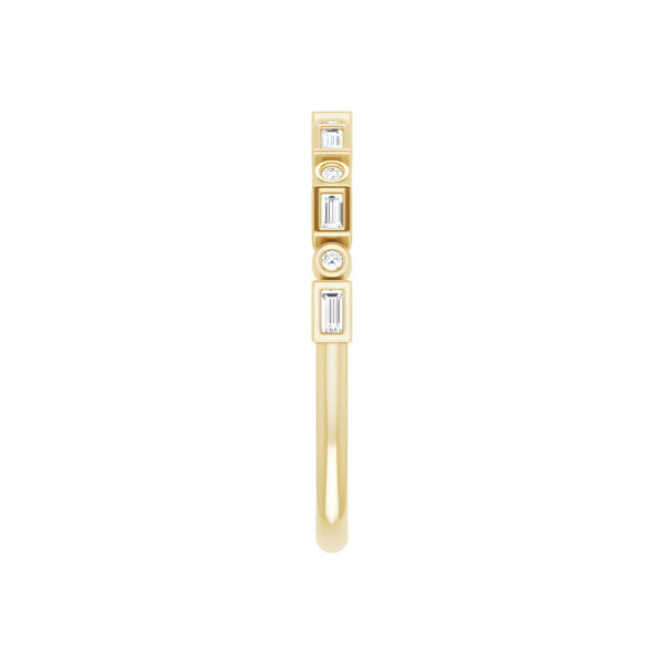 Diamond Baguette Anniversary Band in 14K Yellow Gold 1/8 CTW