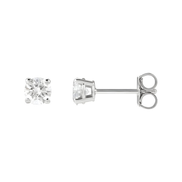 Lab-Grown Diamond Stud Earrings in 14k White Gold (1/2 CTW)