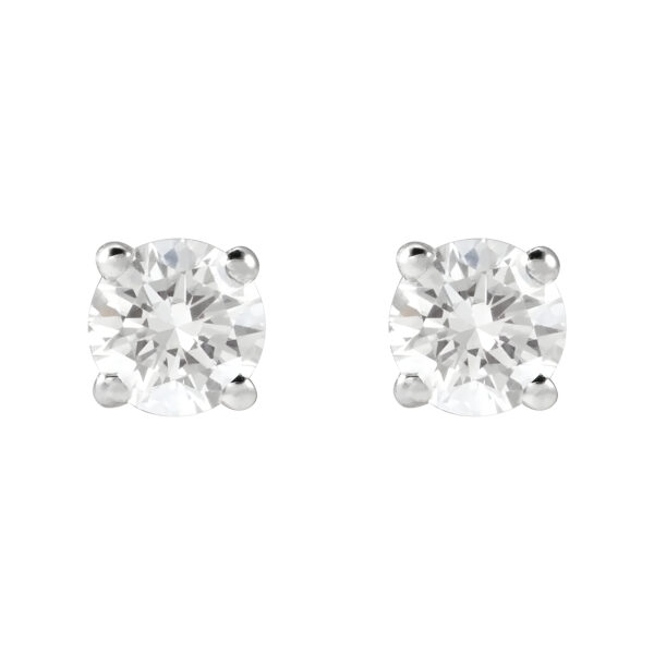 Lab-Grown Diamond Stud Earrings in 14k White Gold (1/2 CTW)