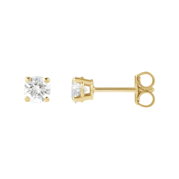 Lab-Grown Diamond Stud Earrings in 14k Yellow Gold (1/2 CTW)