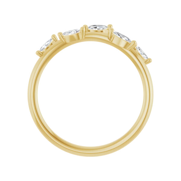 Marquise Diamond Leaf Ring in 14k Yellow Gold (1/4 CTW)